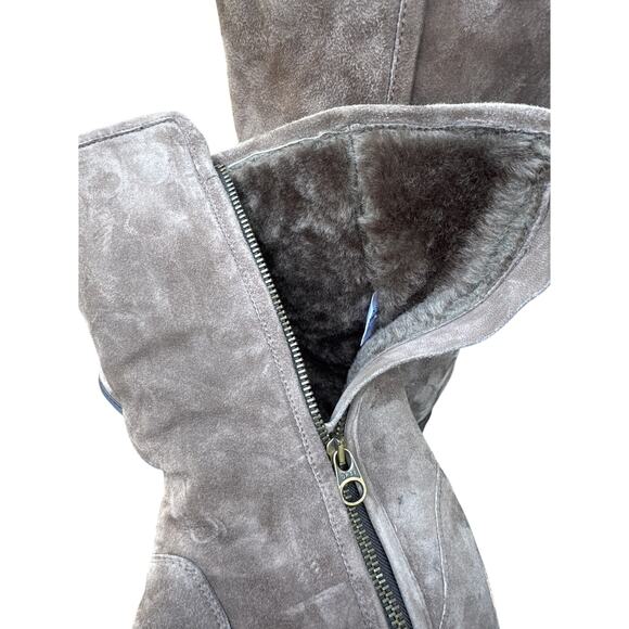 UGG Collection Gisella portabella hidden wedge suede Boot US 12/ EU 42/ UK 9.5 - Picture 5 of 7